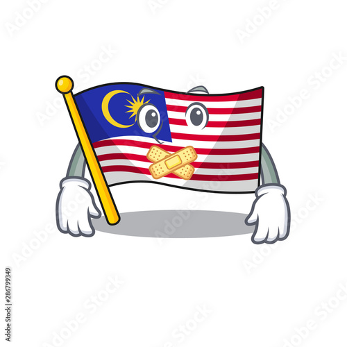 Silent malaysia mascot flag kept in cupboard