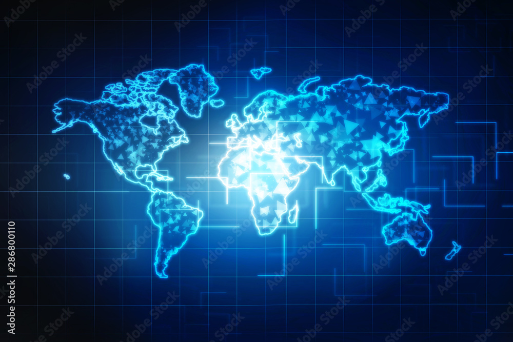 2d illustration world map abstract background 2d illustration world map abstract background