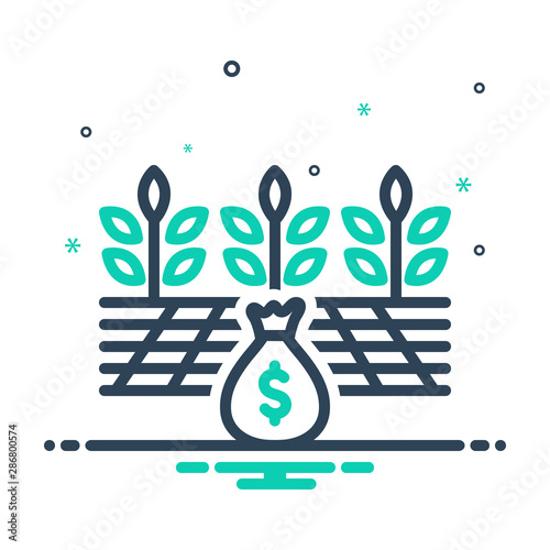 mix icon for yield profit 