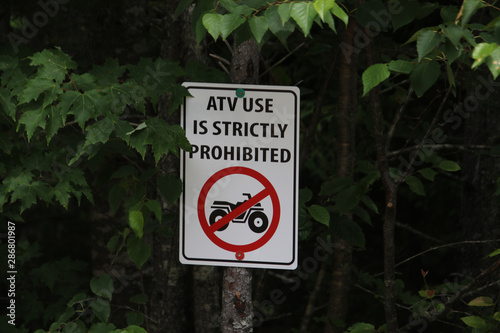 Wallpaper Mural A sign prohibiting the use of ATV's Torontodigital.ca