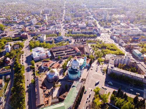 Aerial view of Kursk with Monastery, Russia
