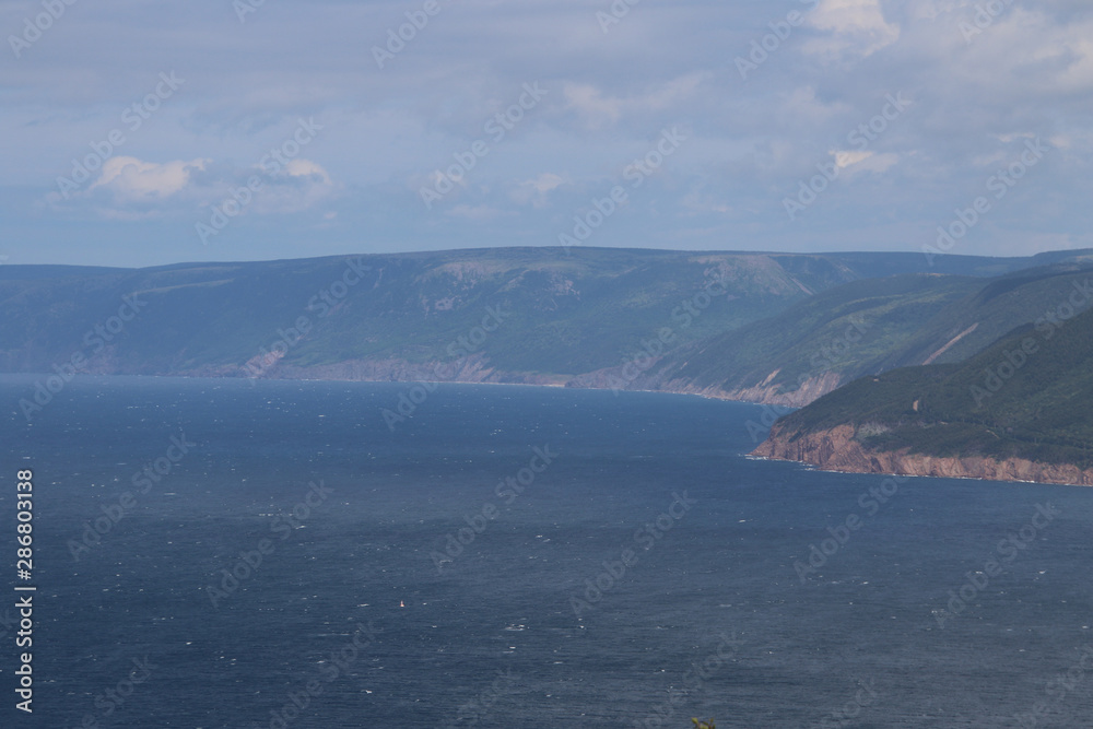 A view of the Atlantic coast with sharp cliffs A view of the Atlantic coast with sharp cliffs