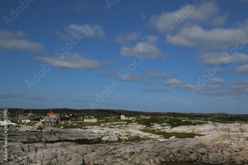 Barren rocks in the foreground