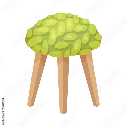 Backless stool. Vector illustration on a white background.