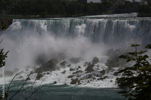 Water spraying from the rocks