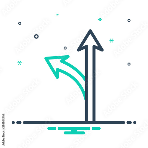 mix icon for way road 
