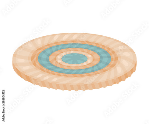 Knitted rug. Vector illustration on a white background.