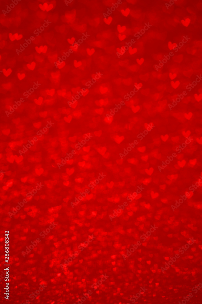 Red Abstract Valentines Day Heart Background