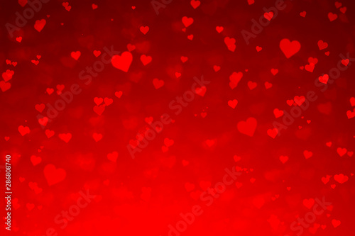 Abstract Red Hearts Valentines Day Background