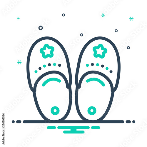  mix icon for baby slipper