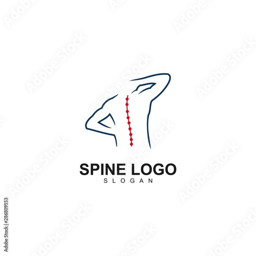 spine logo template, rehabilitation design concept, vector