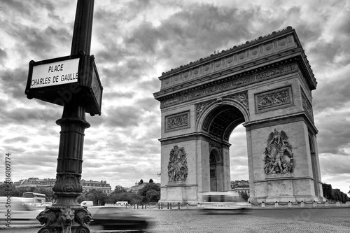 Arc de triomphe monument in Paris