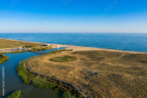 Vue aérienne sur la plage de Salgados