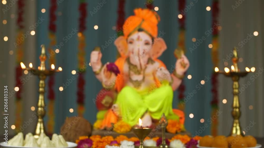 decorated-lord-ganesha-idol-kept-for-ganesh-chaturthi-puja-colorful