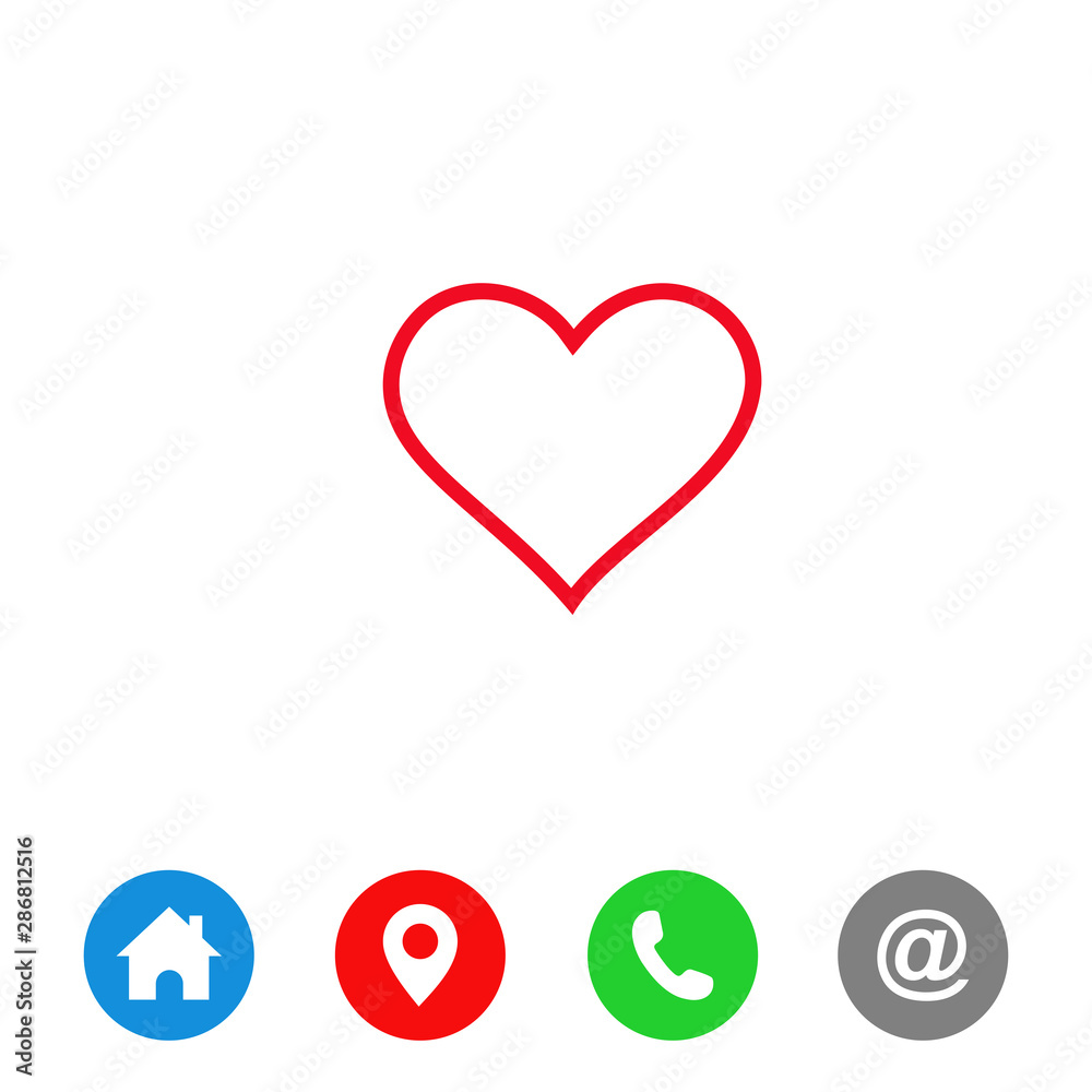Heart icons vector, symbol of love vector Heart icons vector, symbol of love vector