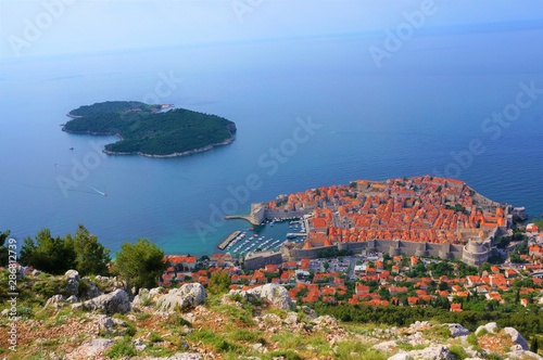 Srd Mountain in Dubrovnik  Croatia