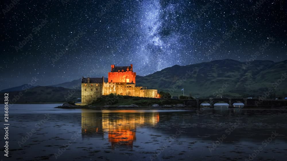 Eilean Donan Castle night sky