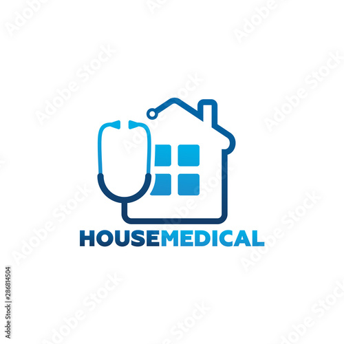 House Medical Logo Template Design Vector, Emblem, Design Concept, Creative Symbol, Icon
