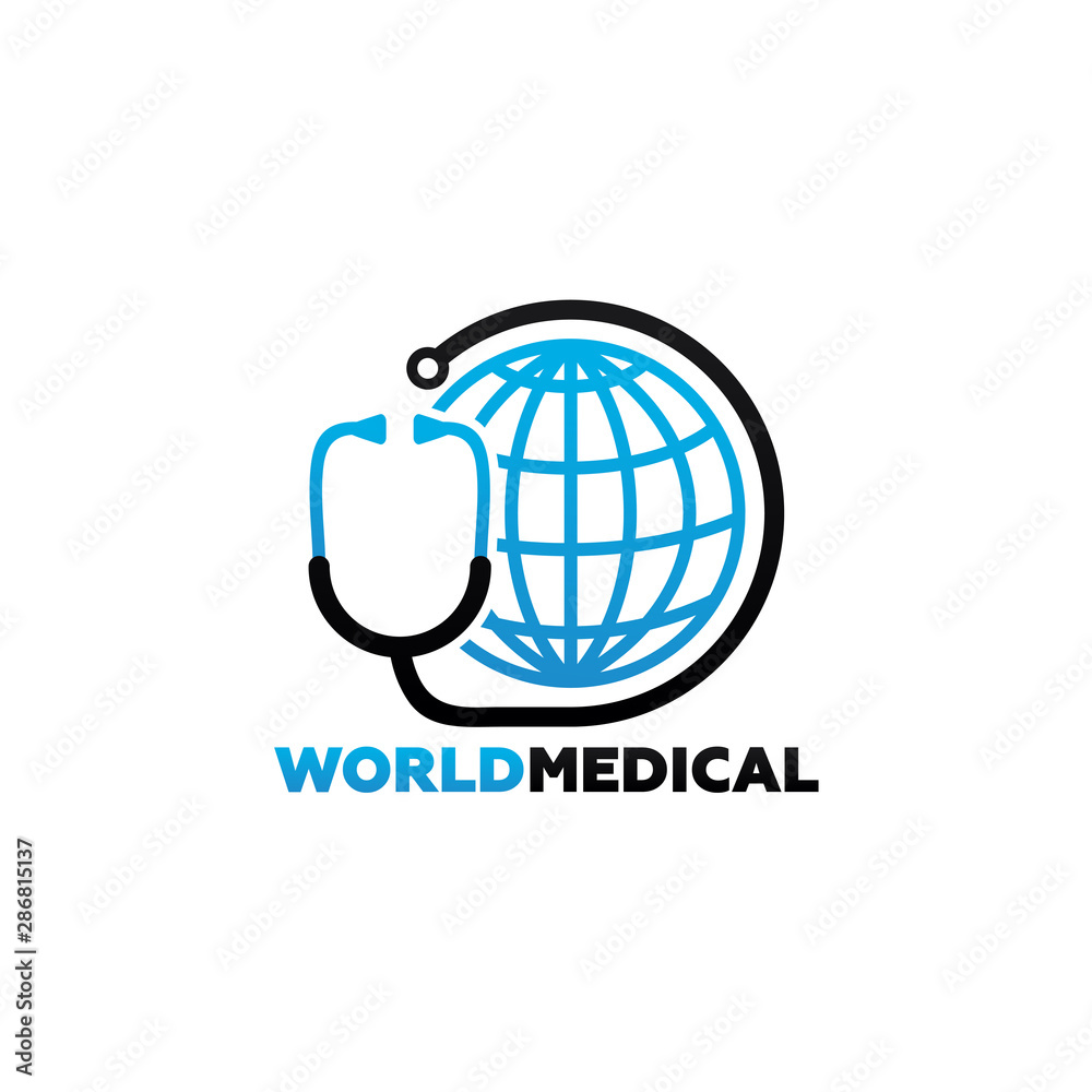 World Medical Logo Template Design Vector, Emblem, Design Concept, Creative Symbol, Icon
