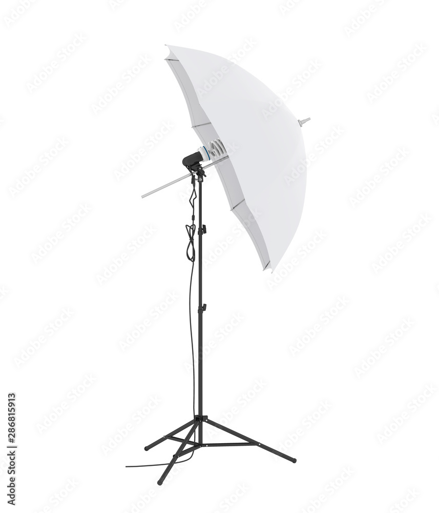 Studio Lighting with Umbrella Isolated