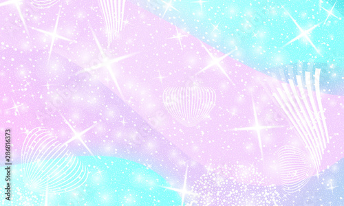 Fairy background. Unicorn pattern.
