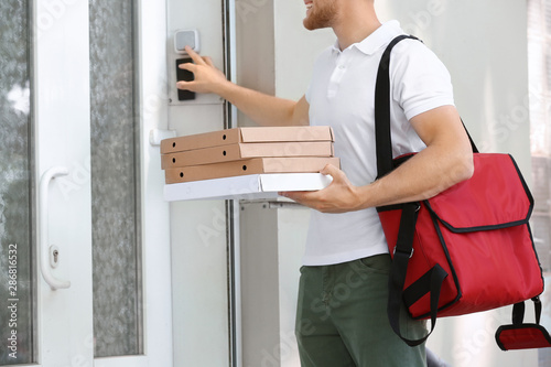 Worker of food delivery ser...