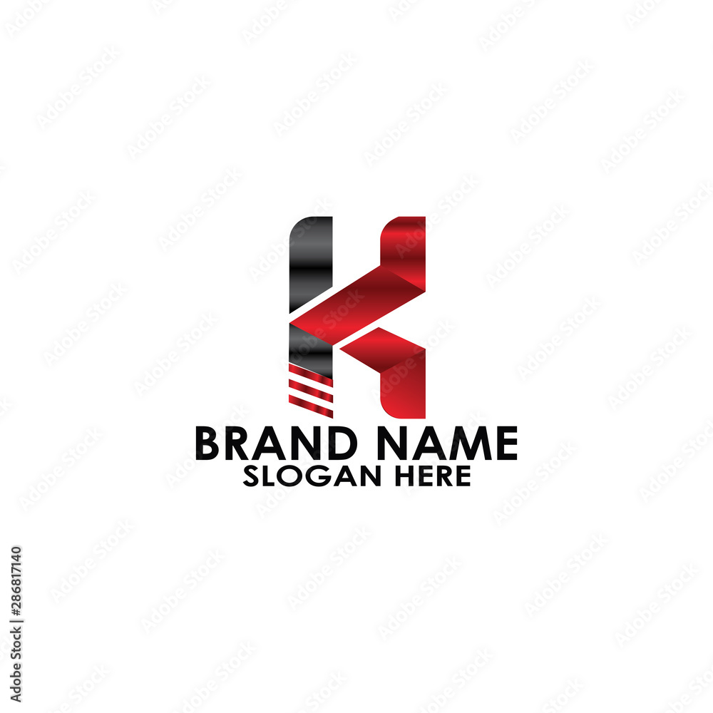 logo letter k modern metal vector template logo letter k modern metal vector template