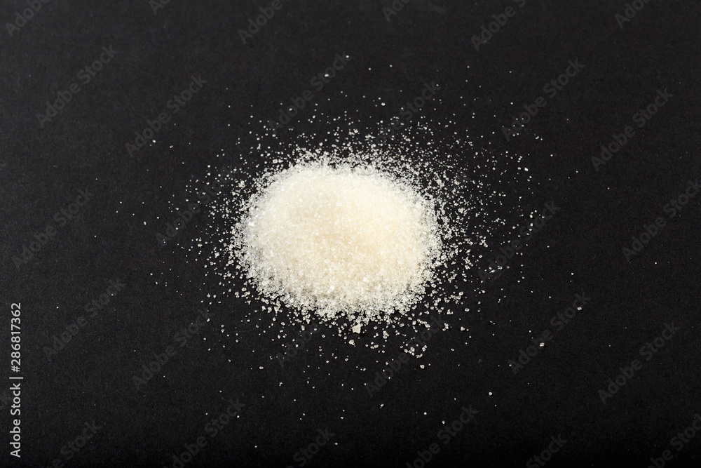 sugar isolated on black background - Image