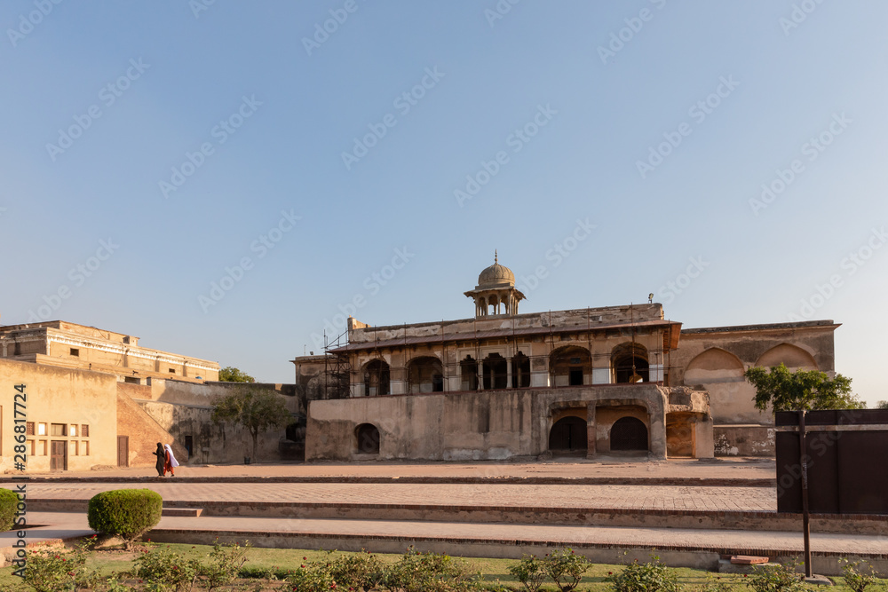 The Lahore Fort in Lahore, Punjab, Pakistan. UNESCO World Heritage Cite.