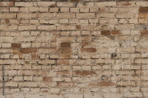 Background of old vintage brick wall. Grunge brick wall texture for your background