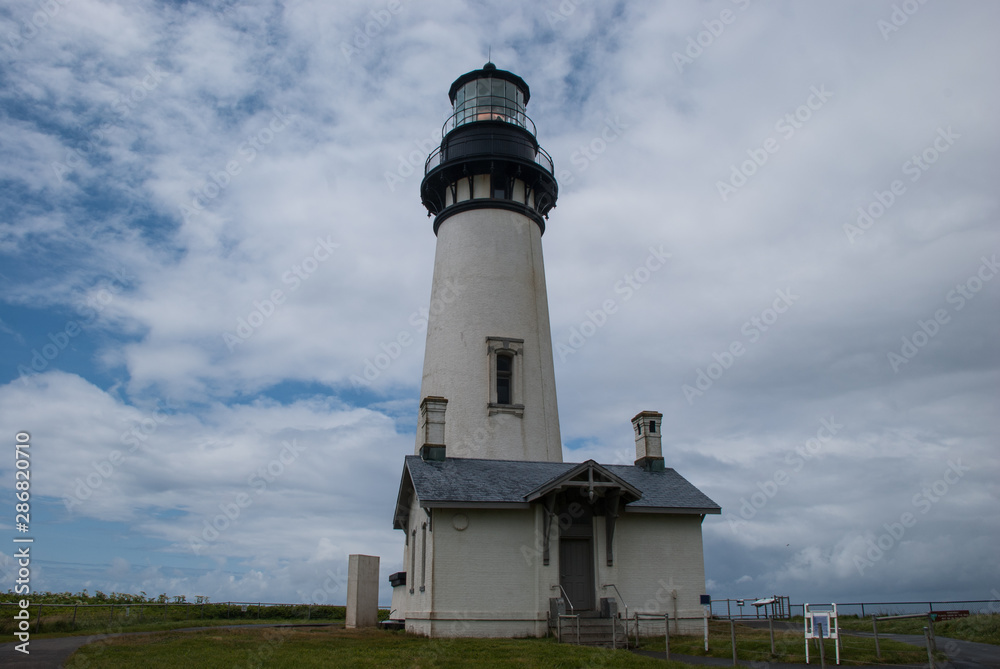 Yaquina Head Lighthouse, built in 1872, 93 feet tall on the Oregon coast.