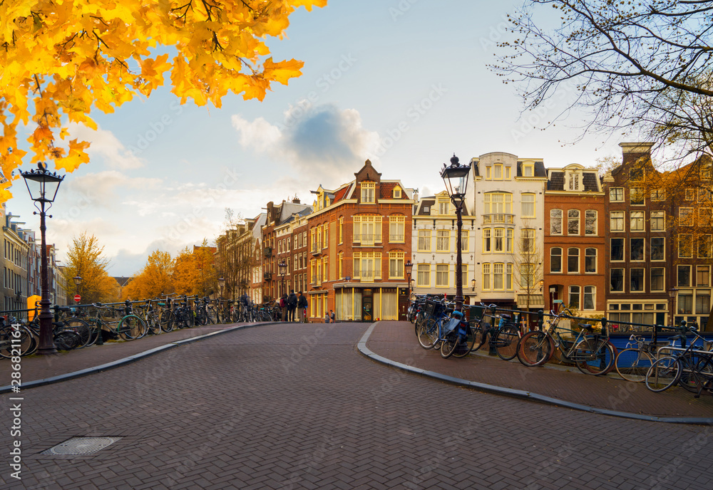 Obraz premium Houses of Amstardam, Netherlands