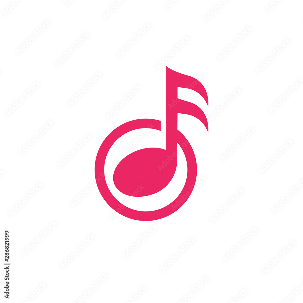 Music note vector icon illustration design 