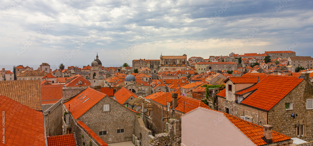 Dubrovnik old town panoramic view, Croatia.
