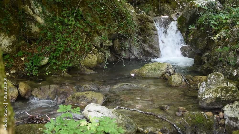 Small river in the Monti Simbruini Park, Vallepietra, Italy Small river in the Monti Simbruini Park, Vallepietra, Italy