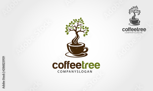 Coffee Tree Vector Logo Template. Coffee Tree Logo design for creative studio company and other.