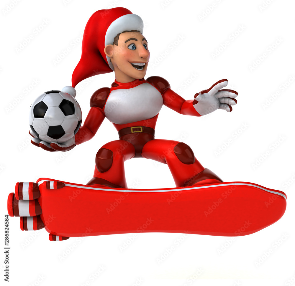 Fun Super Santa Claus - 3D Illustration Fun Super Santa Claus - 3D Illustration
