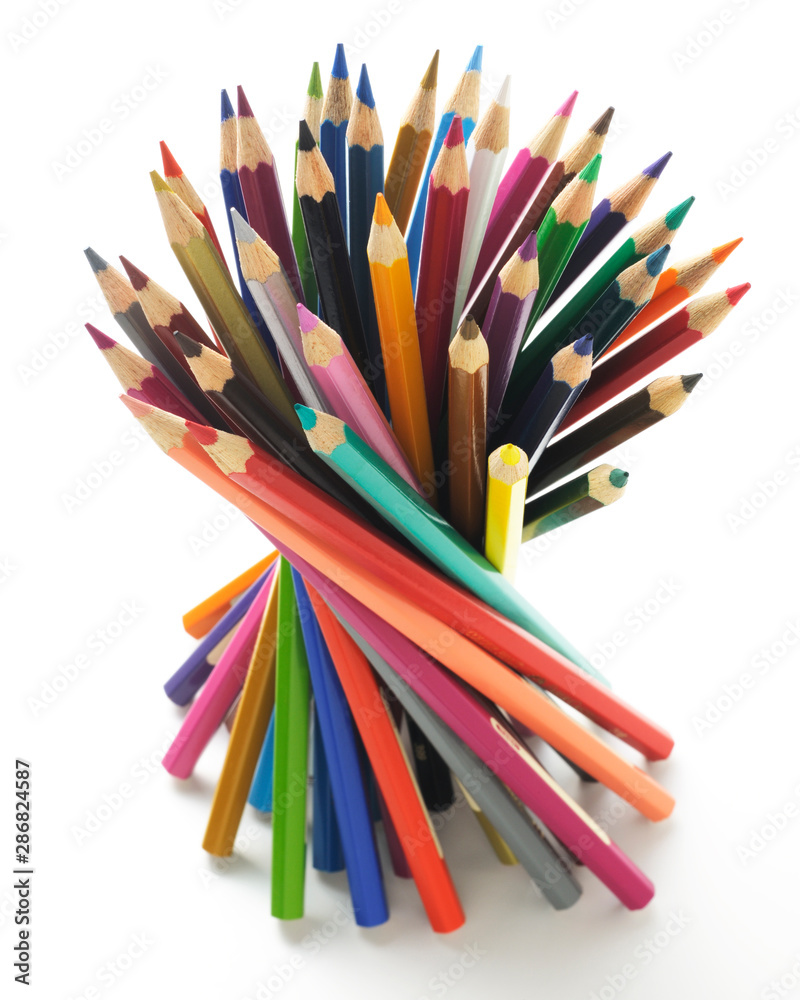 Color pencils abstract