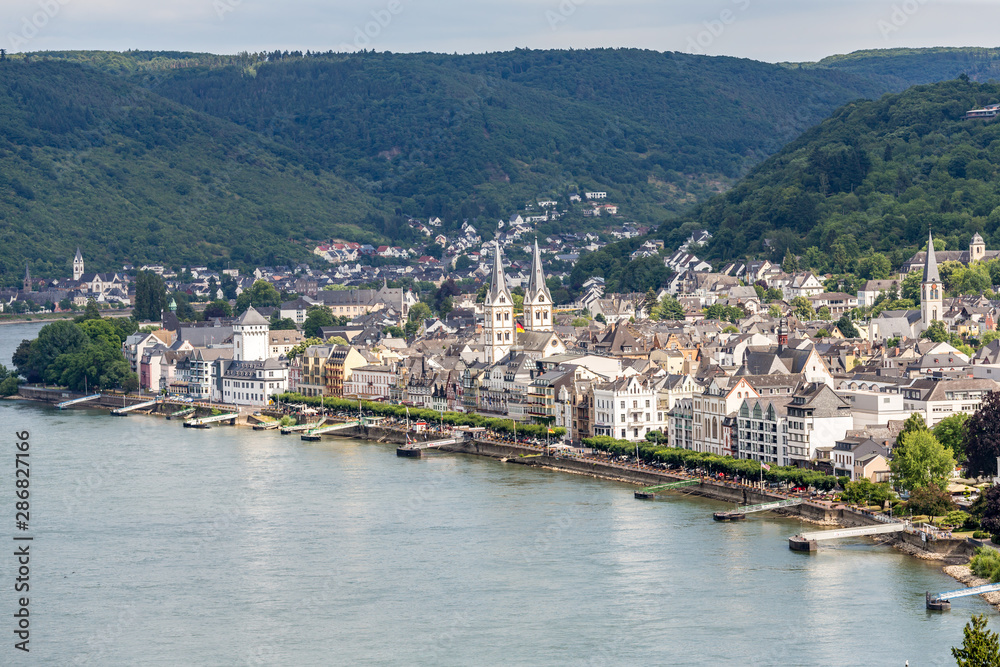 famous popular Wine Village of Boppard at Rhine River,middle Rhine Valley