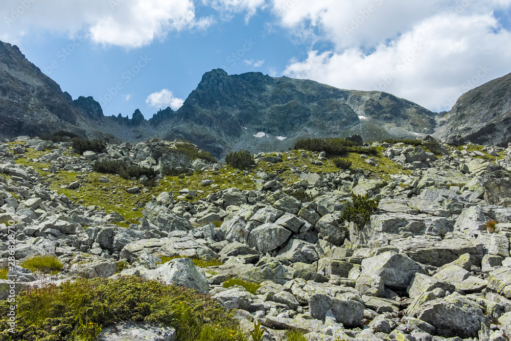 Landscape from trail for Scary Lake, Rila Mountain, Bulgaria Landscape from trail for Scary Lake, Rila Mountain, Bulgaria