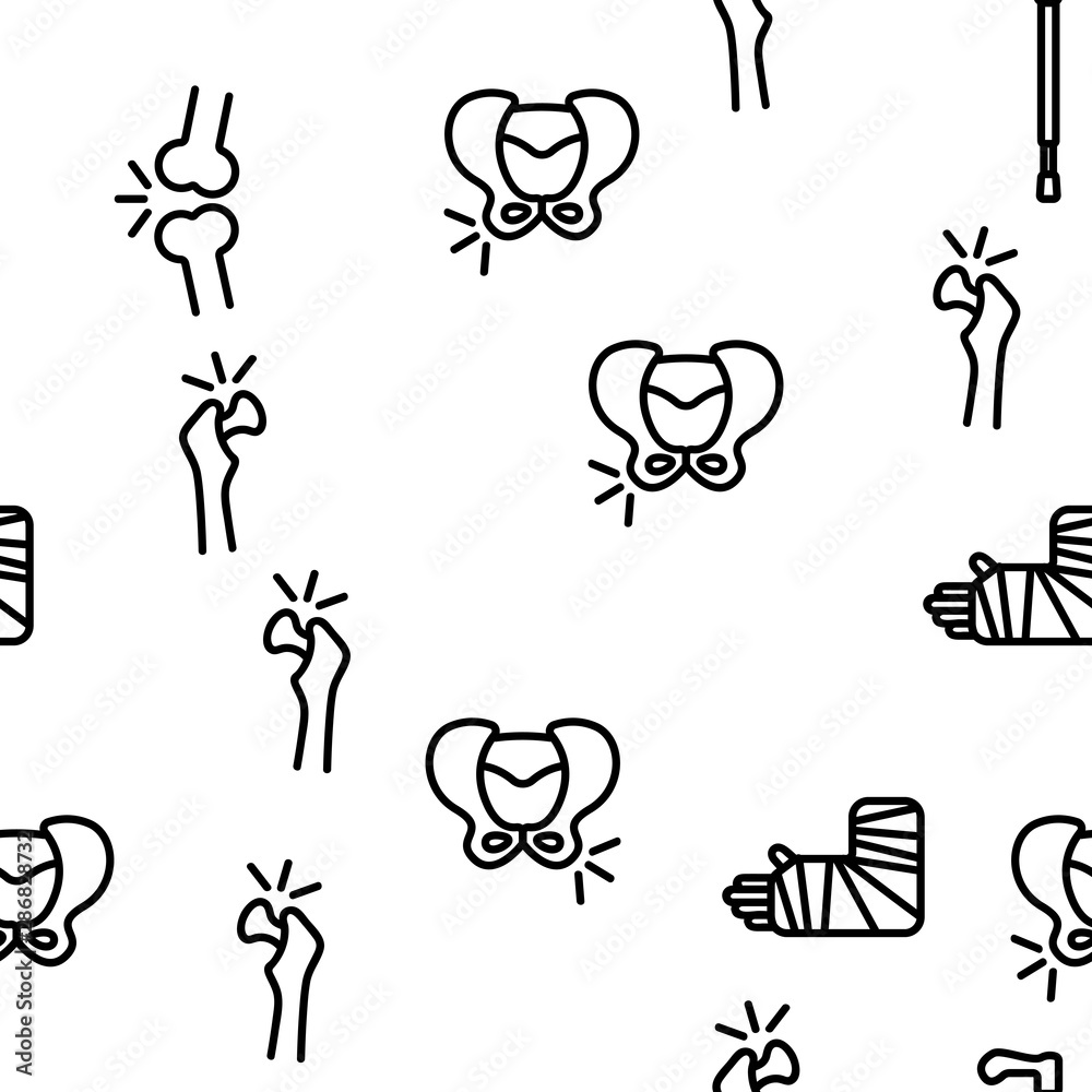 Fracture Elements Vector Seamless Pattern Contour Illustration Fracture Elements Vector Seamless Pattern Contour Illustration