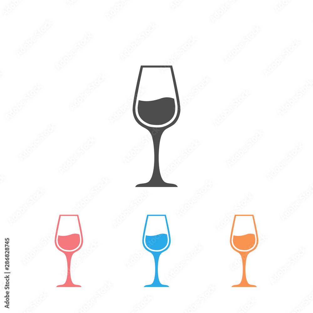 Wine icon set symbol on white background. Wine icon set symbol on white background.