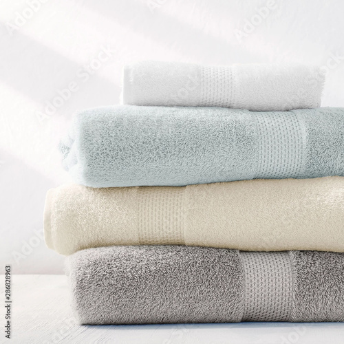 COTTON TOWEL ISOLATED photo