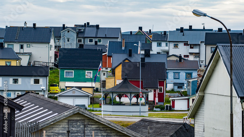 Colorful houses in Vardø © Jikai Zhang