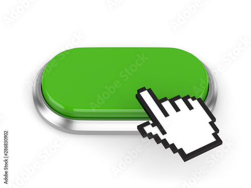 Obraz na płótnie Blank Green Button/Template