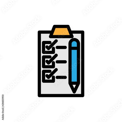 planning filled line icon vector