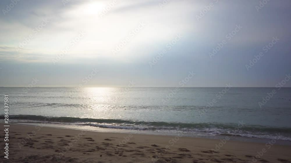 Sea Waves Splashing Against The Shore Sand Beach Sea Waves Splashing Against The Shore Sand Beach