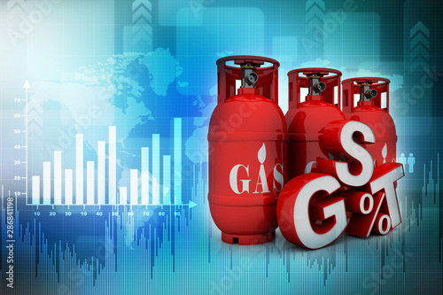 Wallpaper Mural 3D rendering illustration Gas Cylinder with gst Torontodigital.ca
