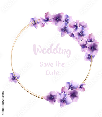 Lily flowers wreath Vector watercolor. Floral wedding decors