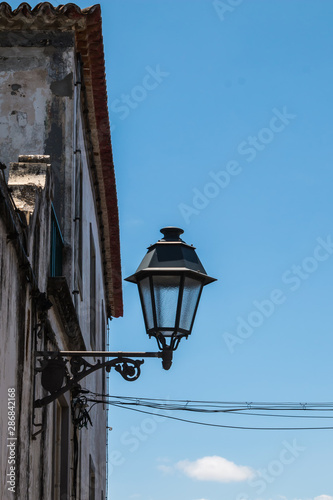 Streetlamp - lantern and a blue sky